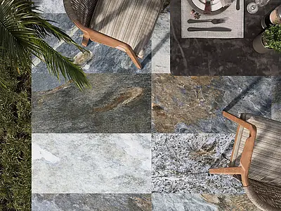 Background tile, Effect left_menu_balijskij_kamen, Color navy blue, Glazed porcelain stoneware, 60x120 cm, Finish antislip