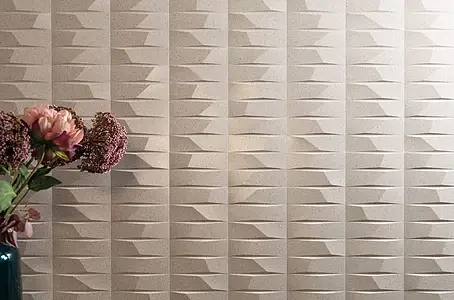 Background tile, Effect stone, Color white, Ceramics, 40x120 cm, Finish matte