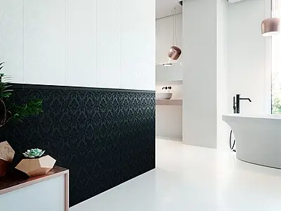 Background tile, Color white, Ceramics, 31.5x90 cm, Finish matte