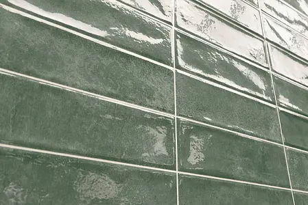 Background tile, Effect unicolor, Color green, Ceramics, 31.6x60 cm, Finish glossy