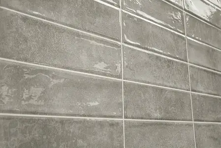 Carrelage, Effet unicolore, Teinte grise, Céramique, 31.6x60 cm, Surface brillante