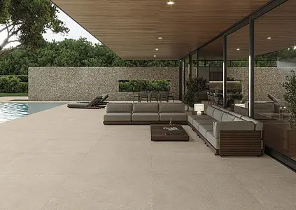 Background tile, Effect other stones, Color brown, Glazed porcelain stoneware, 120x120 cm, Finish matte