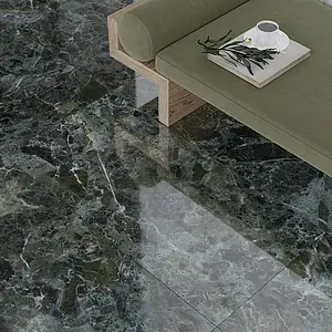Piastrella di fondo, Effetto pietra,altri tipi di marmo, Colore verde,grigio, Gres porcellanato smaltato, 60x120 cm, Superficie levigata