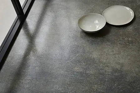Background tile, Effect metal, Color grey, Glazed porcelain stoneware, 120x120 cm, Finish semi-polished