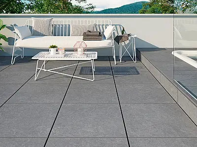 Background tile, Effect other stones, Color grey, Glazed porcelain stoneware, 60x60 cm, Finish antislip