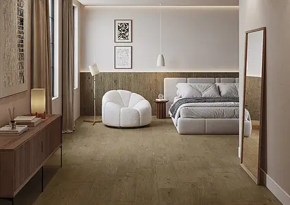 Background tile, Effect wood, Color brown, Glazed porcelain stoneware, 22.5x90 cm, Finish matte