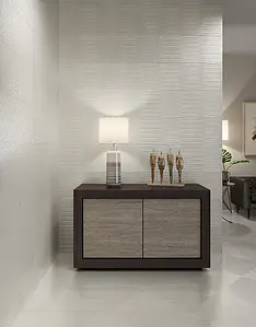 Background tile, Effect unicolor, Color white, Ceramics, 30x90 cm, Finish glossy