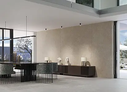 Piastrella di fondo, Effetto altri tipi di pietre, Colore beige, Gres porcellanato smaltato, 120x280 cm, Superficie opaca