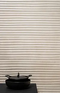 Background tile, Effect fabric, Color beige, Ceramics, 25x75 cm, Finish matte