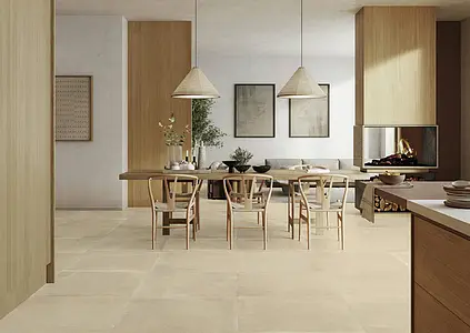 Background tile, Effect concrete, Color beige, Glazed porcelain stoneware, 90x90 cm, Finish matte