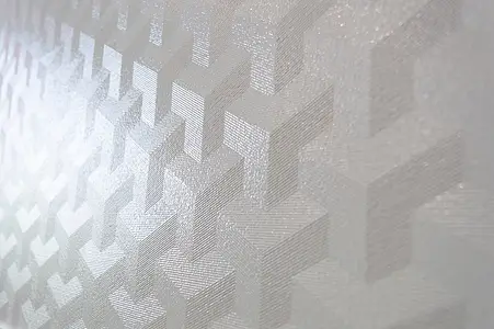 Hintergrundfliesen, Optik unicolor, Farbe weiße, Keramik, 30x90 cm, Oberfläche 3D