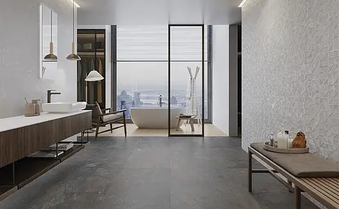 Background tile, Effect metal, Color grey, Glazed porcelain stoneware, 60x120 cm, Finish matte