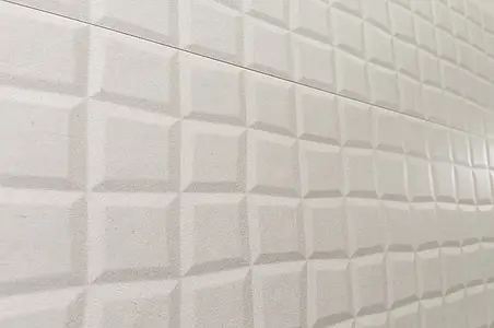 Kakel med mosaikimitation, Textur betong, Färg vit, Kakel, 30x90 cm, Yta matt