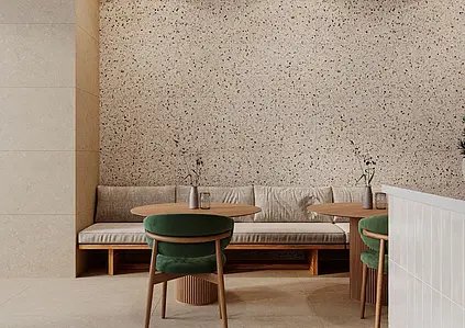 Background tile, Effect terrazzo, Color beige, Glazed porcelain stoneware, 60x120 cm, Finish matte