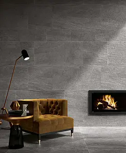 Background tile, Effect stone,basalt, Color grey, Glazed porcelain stoneware, 60x60 cm, Finish antislip