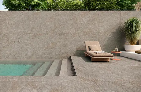 Background tile, Effect other stones, Color brown, Unglazed porcelain stoneware, 120x120 cm, Finish antislip