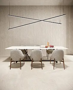 Grundflise, Effekt skifer, Farve hvid, Uglaseret porcelænsstentøj, 60x120 cm, Overflade mat