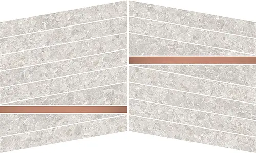 NovaBell Ceramiche, Keystone, KYN118N_KynMosStripesOceanGreyDx+Sx