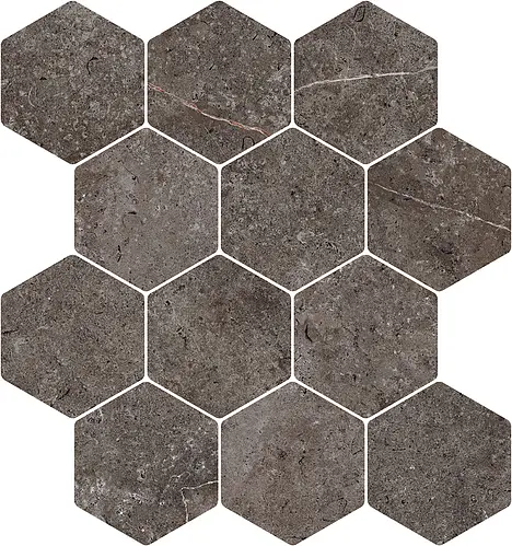 NovaBell Ceramiche, Landstone, LST227N_LstEsagonaCircleCarbon