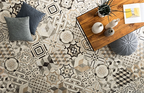 Materia Porcelain Tiles produced by NovaBell Ceramiche, Style patchwork, Terracotta effect