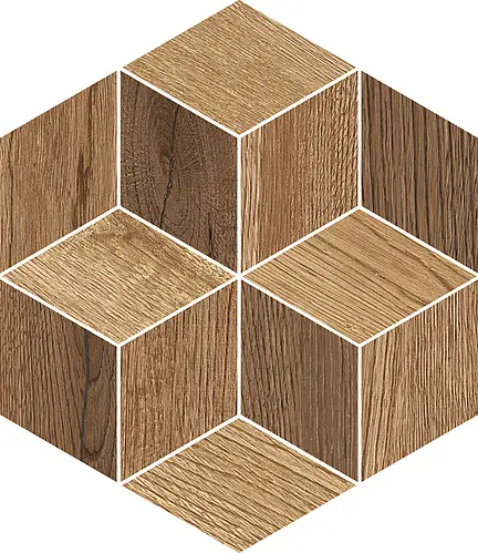 NovaBell Ceramiche, Nordic Wood, NDW002N_NdwEsagona3DWalnut/Blonde/Brown