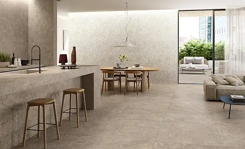 Grundflise, Farve hvid, Glaseret porcelænsstentøj, 60x120 cm, Overflade mat