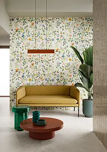 Hintergrundfliesen, Farbe weiße,multicolor, Glasiertes Feinsteinzeug, 60x120 cm, Oberfläche matte