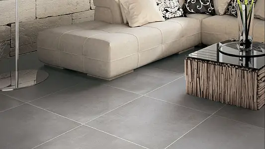 Grundflise, Effekt beton,other stones, Farve grå, Glaseret porcelænsstentøj, 60x60 cm, Overflade skridsikker