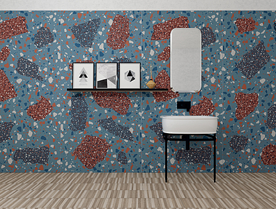 Operae Porcelain Tiles produced by Ornamenta, Style designer, Terrazzo effect