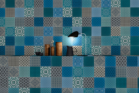 Carrelage grès cérame Terra Mia fabrication de Ornamenta, Style patchwork,designer, 