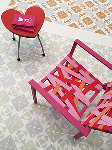 Agatha 21 Ceramic Tiles produced by Pamesa, Style designer,spaces for children, faux encaustic tiles