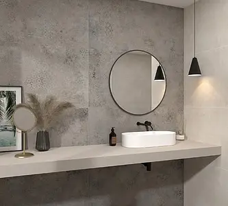 Background tile, Effect concrete, Color beige,white, Glazed porcelain stoneware, 60x120 cm, Finish matte