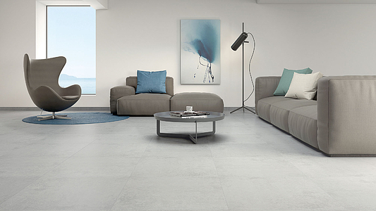 Background tile, Effect concrete, Color grey, Glazed porcelain stoneware, 75x75 cm, Finish matte