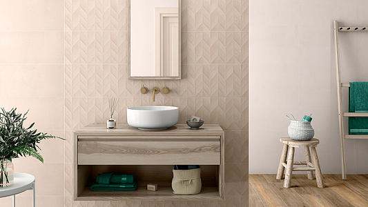 Background tile, Effect concrete, Color beige, Ceramics, 25x70 cm, Finish matte