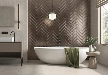 Background tile, Effect metal, Color brown, Style designer, Ceramics, 7.5x30 cm, Finish matte