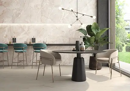 Background tile, Effect onyx, Color pink, Glazed porcelain stoneware, 60x120 cm, Finish polished