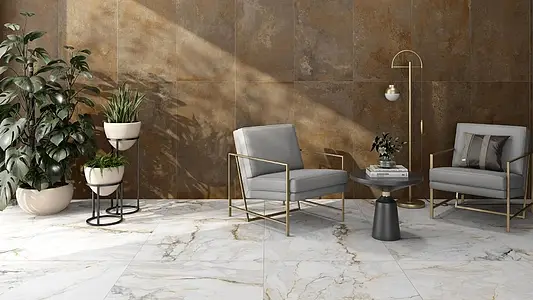 Background tile, Effect stone,other stones, Color white, Glazed porcelain stoneware, 90x180 cm, Finish polished