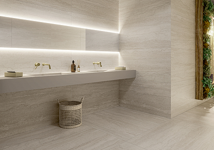 Background tile, Effect other stones, Color white, Glazed porcelain stoneware, 120x120 cm, Finish matte