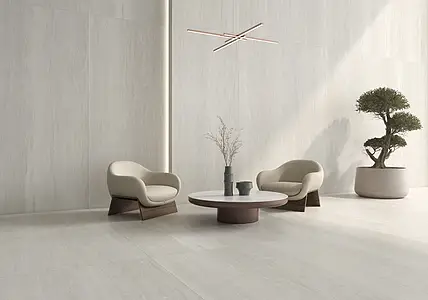 Background tile, Effect other stones, Color white, Glazed porcelain stoneware, 120x280 cm, Finish matte