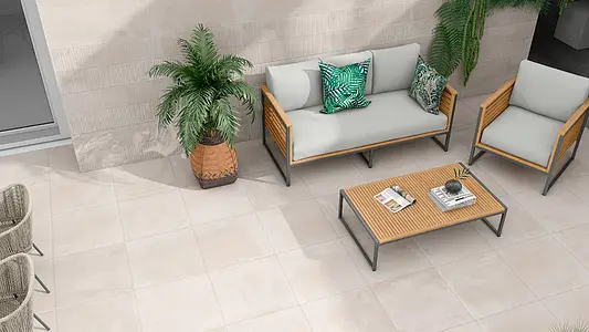 Background tile, Effect concrete, Color beige, Glazed porcelain stoneware, 45x90 cm, Finish matte