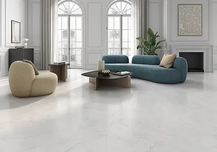 Background tile, Effect other marbles, Color white, Glazed porcelain stoneware, 120x120 cm, Finish Honed