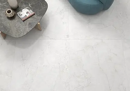 Background tile, Effect other marbles, Color white, Glazed porcelain stoneware, 120x120 cm, Finish Honed