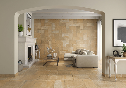 Background tile, Effect terracotta, Color beige, Unglazed porcelain stoneware, 60x60 cm, Finish antislip