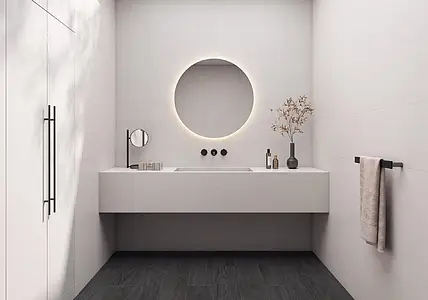 Background tile, Effect wood, Color black, Glazed porcelain stoneware, 25x150 cm, Finish matte