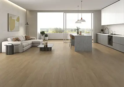 Background tile, Effect wood, Color brown, Glazed porcelain stoneware, 20x120 cm, Finish matte