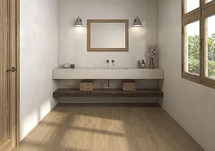 Background tile, Effect wood, Color brown, Glazed porcelain stoneware, 20x120 cm, Finish matte