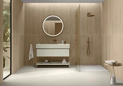 Background tile, Effect wood, Color beige,brown, Ceramics, 60x120 cm, Finish matte