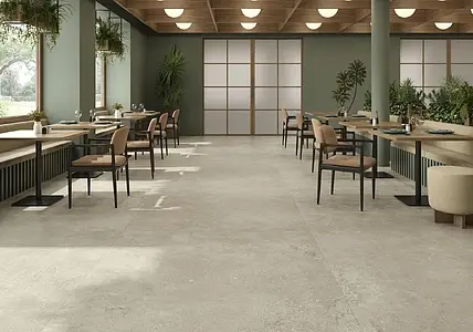 Background tile, Effect limestone, Color beige, Unglazed porcelain stoneware, 160x160 cm, Finish Honed