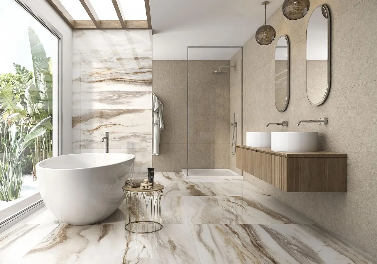 Background tile, Effect other marbles, Color multicolor, Glazed porcelain stoneware, 60x120 cm, Finish polished