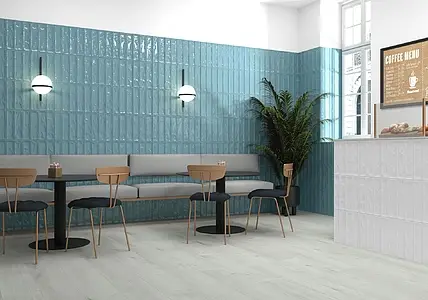 Background tile, Color navy blue, Style handmade,zellige, Ceramics, 7.5x30 cm, Finish glossy